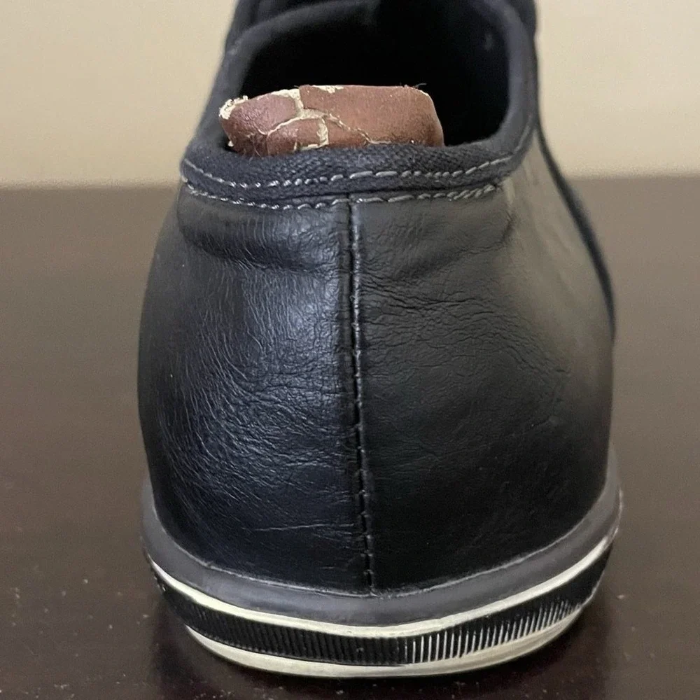 Call It‎ Spring Mens Black Faux Leather Mesh Casual Sneakers Low Top Shoes